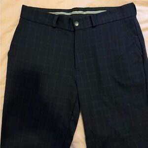 State and Liberty Navy Blue Plaid Pants